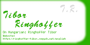 tibor ringhoffer business card